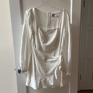 Princess Polly White Long Sleeve Dress